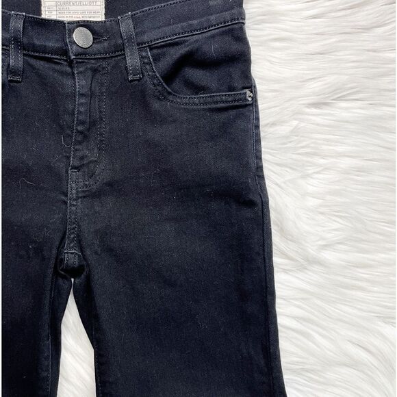 Current / Elliot High Waist Stiletto Skinny Jeans Jet Black Size 24 - Picture 4 of 7